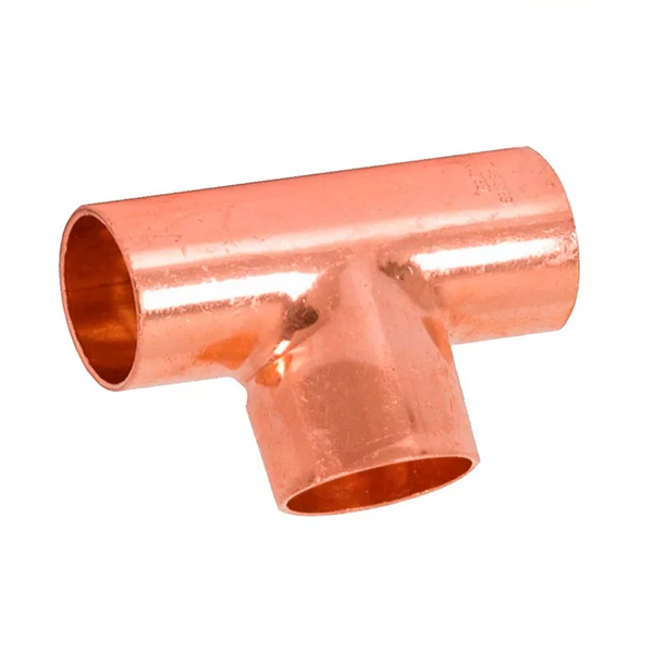 Conexão Tee de Cobre 3/8 para Refrigeração 1 Conexão Tee de Cobre 3/8 para Refrigeração