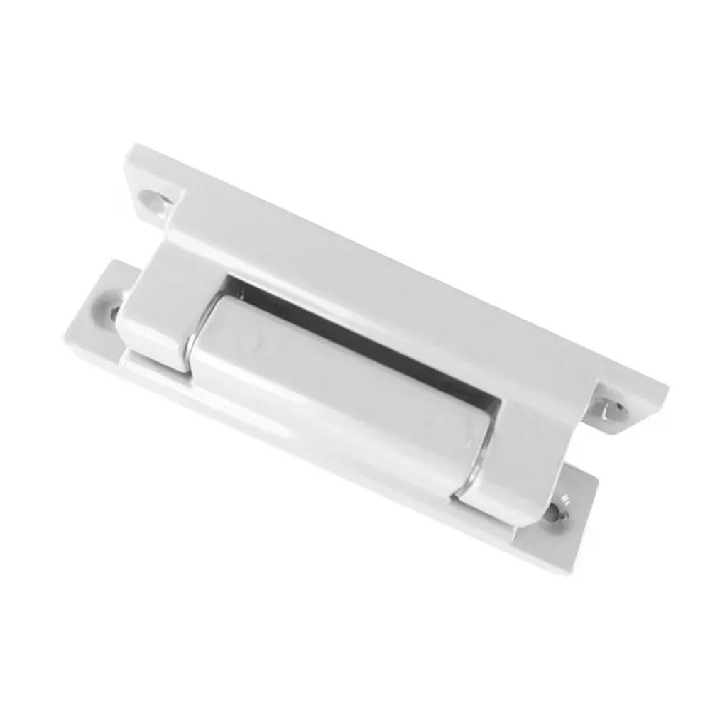 Dobradiça com Mola Automática em Zamak Branca para Porta de Geladeira Comercial e Balcão Frigorífico para Refrigeração 1 Dobradiça com Mola Automática em Zamak Branca para Porta de Geladeira Comercial e Balcão Frigorífico para Refrigeração