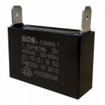 Capacitor Permanente Marcha EOS 2uF 450V - 2 Terminais para Motores Elétricos para Ar Condicionado