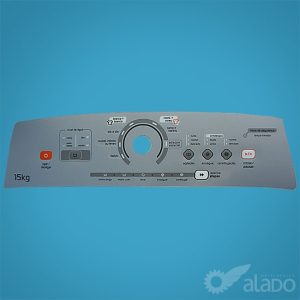 Adesivo Painel Compatível Prata Lavadora Brastemp 15kg BWH15 BWN15 - Substitui W10640425