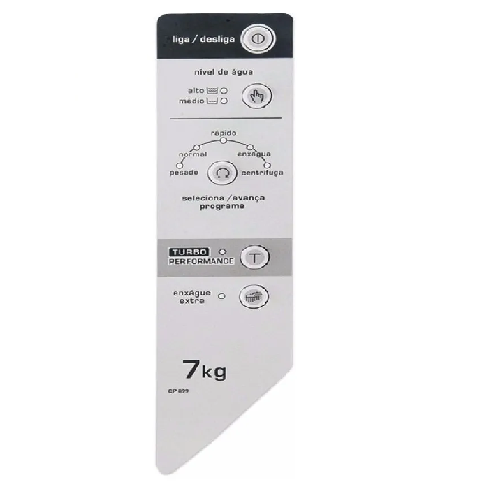 Adesivo Painel Lado Esquerdo Compatível Lavadora Brastemp Clean 7kg BWC07A - Substitui 326050890 1 Adesivo Painel Lado Esquerdo Compatível Lavadora Brastemp Clean 7kg BWC07A - Substitui 326050890