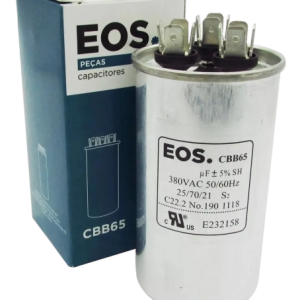 Capacitor Duplo 30+1.5 MFD 380V Corpo Alumínio - Terminais 50x80 mm para Ar Condicionado