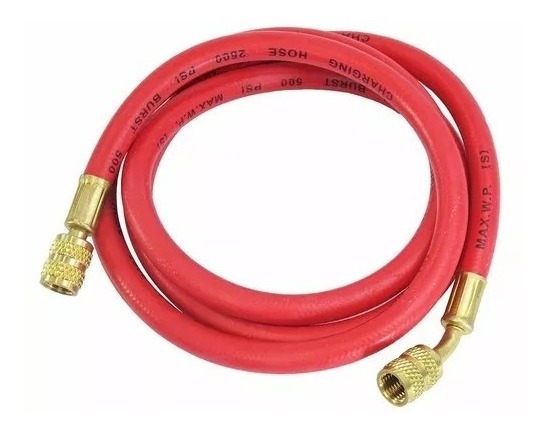 Mangueira Manifold EOS 90cm Vermelha 1/4 SAE - Para Gás R22 R12 R502 1 Mangueira Manifold EOS 90cm Vermelha 1/4 SAE - Para Gás R22 R12 R502